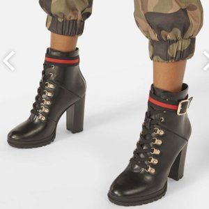Ribonea Lace-up Platform Bootie